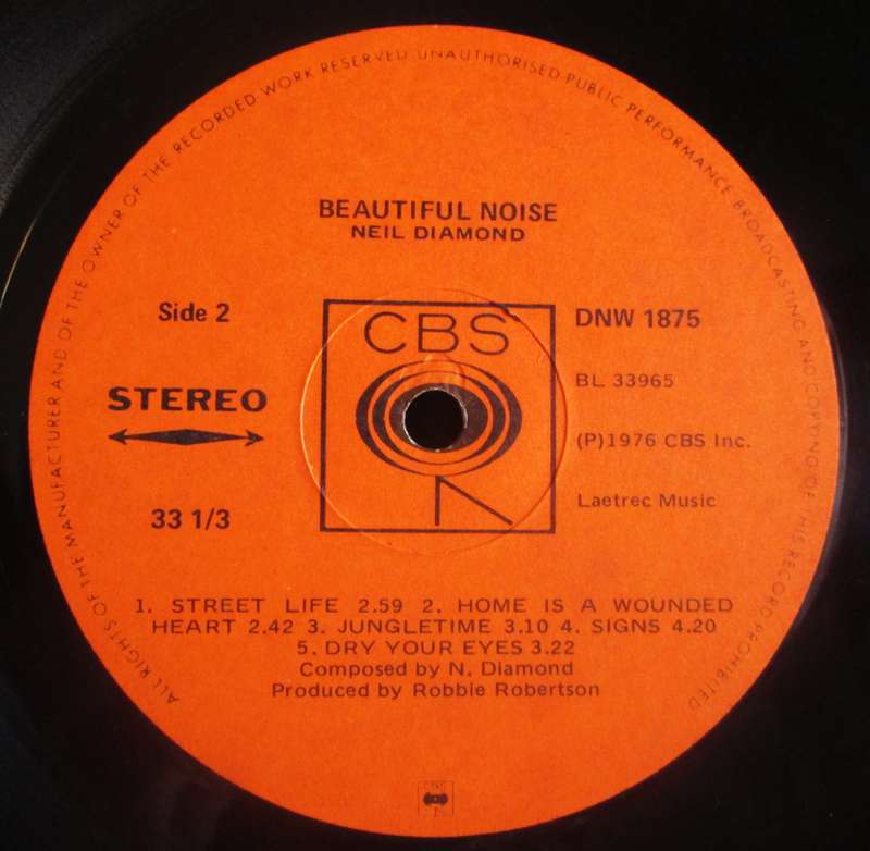 1976 Neil Diamond Beautiful Noise DNW 1875