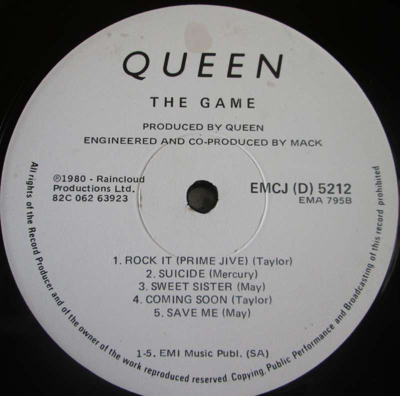 1980 Queen The Game EMCJ (D) 5212