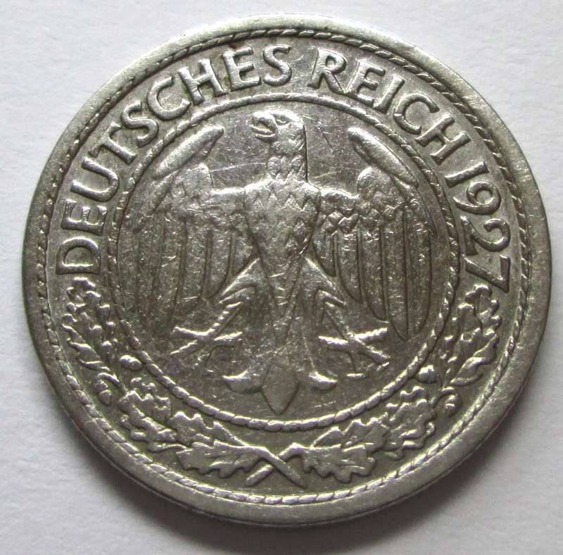 1927 Germany 50 Reichspfennig