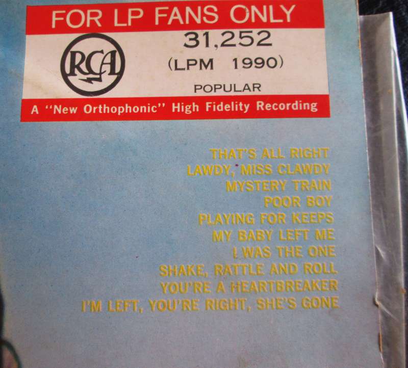 Elvis for LP Fans Only LPM 1990
