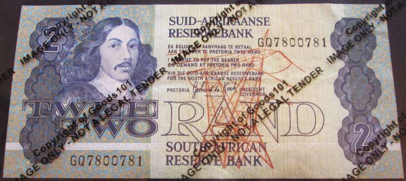 Two Rand Republic of South Africa Serial Nr GQ7800781