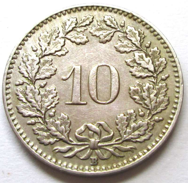 1925 Switzerland 10 Rappen