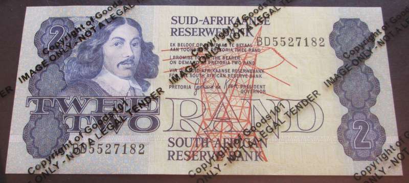 Two Rand Republic of South Africa Serial Nr BD5527182