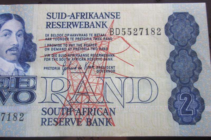 Two Rand Republic of South Africa Serial Nr BD5527182