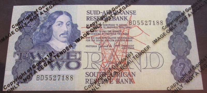 Two Rand Republic of South Africa Serial Nr BD5527188