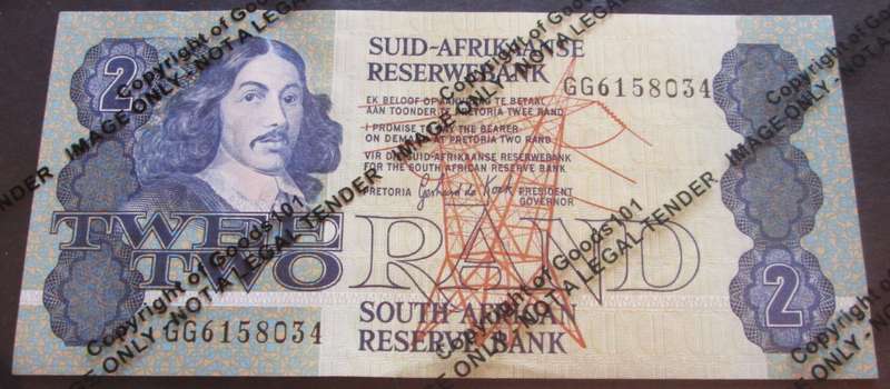 Two Rand Republic of South Africa Serial Nr GG6158034