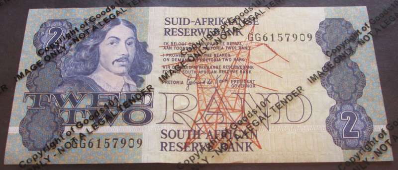 Two Rand Republic of South Africa Serial Nr GG6157909