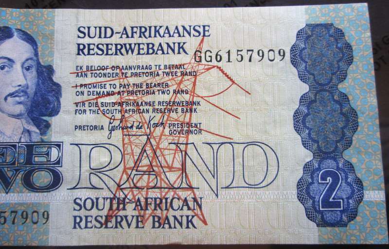 Two Rand Republic of South Africa Serial Nr GG6157909