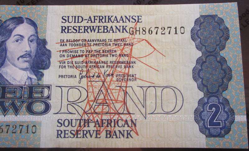 Two Rand Republic of South Africa Serial Nr GH8672710