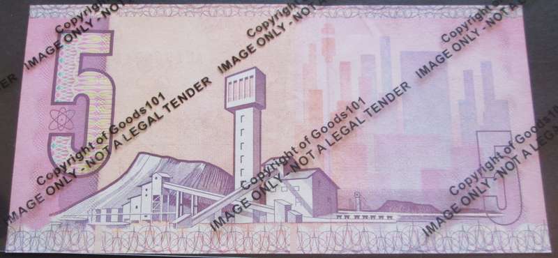 Five Rand Republic of South Africa Serial Nr AL1966041