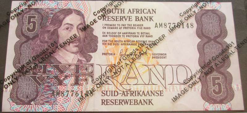 Five Rand Republic of South Africa Serial Nr AM8776148