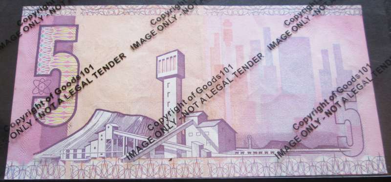 Five Rand Republic of South Africa Serial Nr AM3651404
