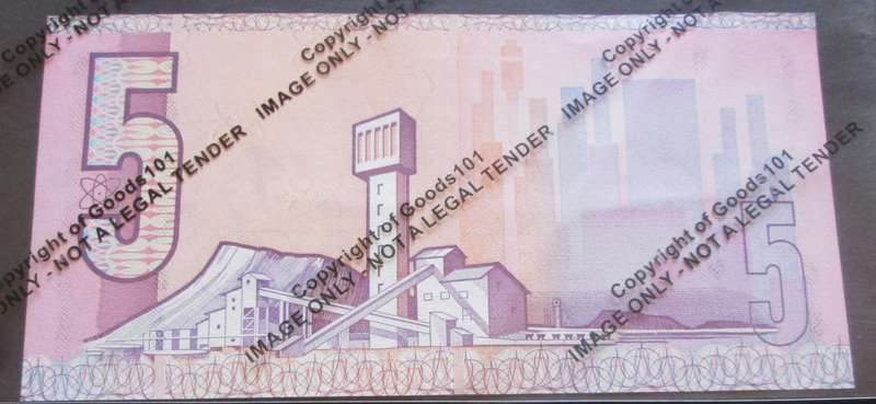 Five Rand Republic of South Africa Serial Nr B4 57 276842