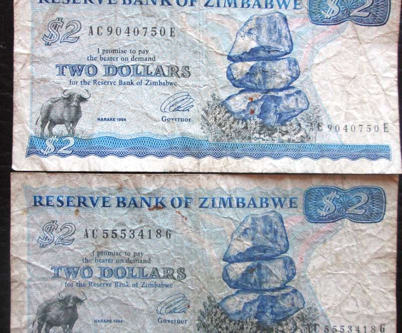 1994 Two Dollars Zimbabwe