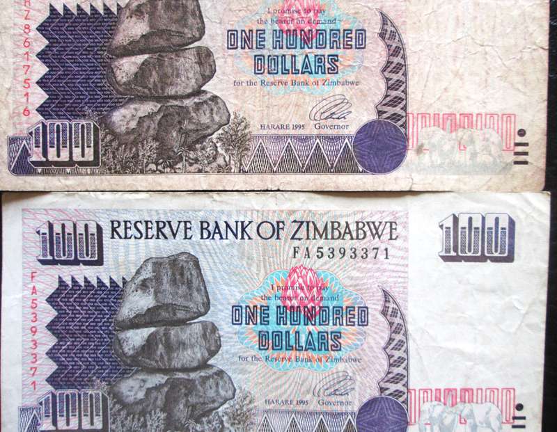 1995 Hundred Dollars Zimbabwe