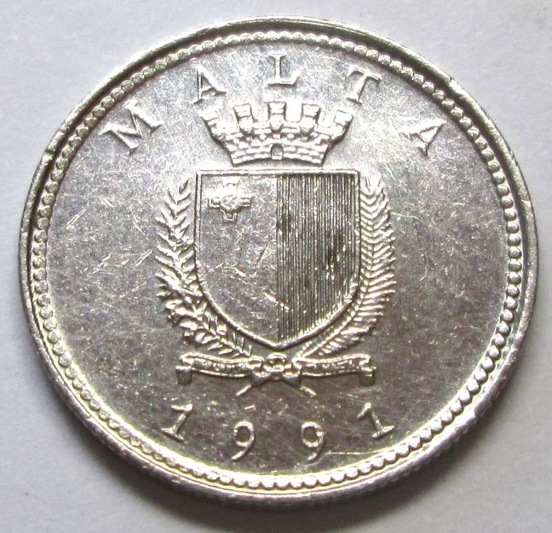 1991 Malta 2 Cents