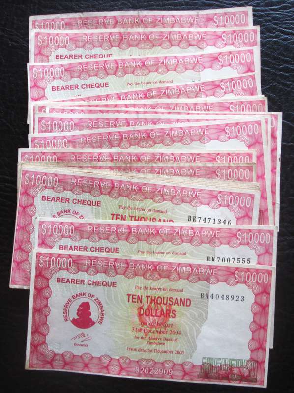 2003 Zimbabwe 10 000 Dollars