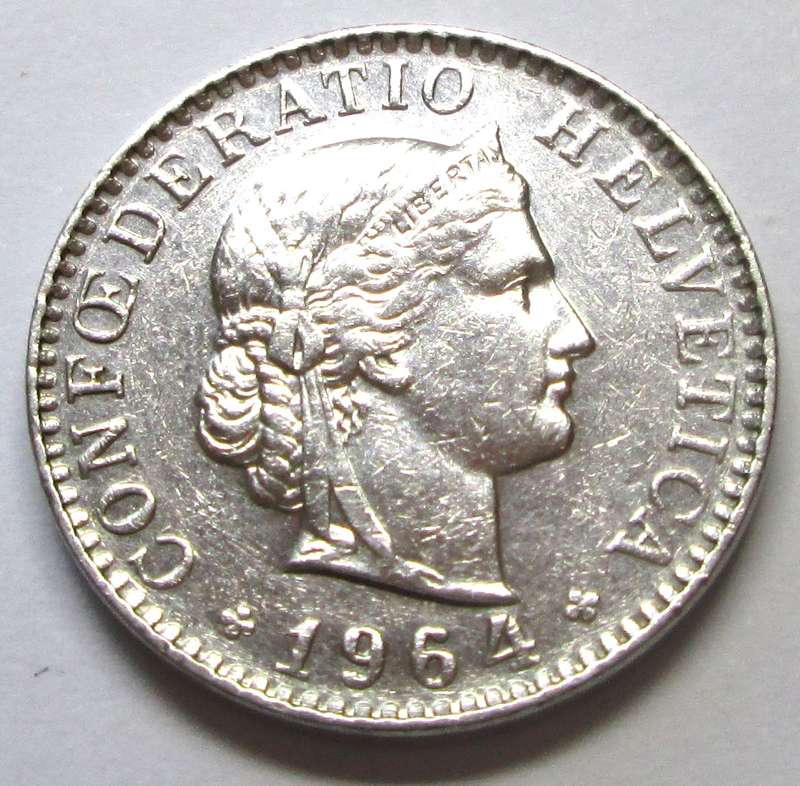 1964 Switzerland 20 Rappen