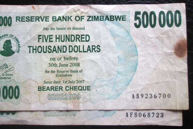 2007 Zimbabwe 500 000 Dollars