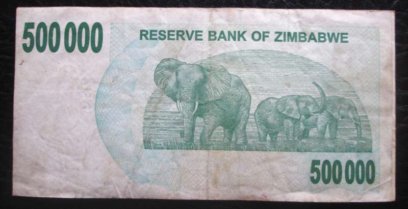 2007 Zimbabwe 500 000 Dollars
