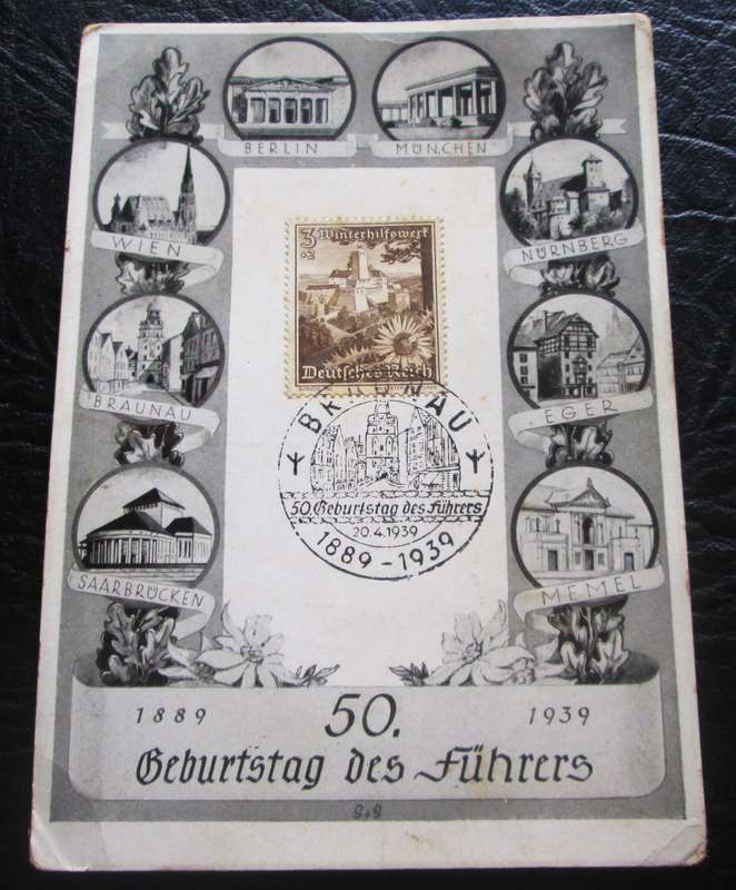 1939 50 Bedutstag des Furhrers Berlin Post Card