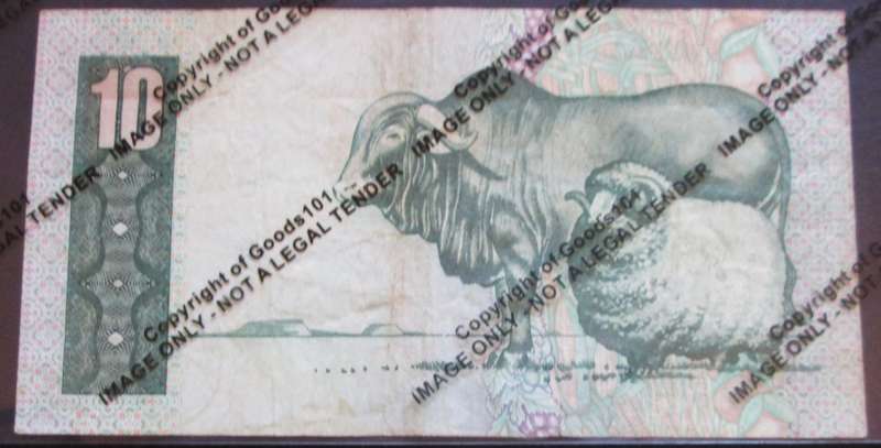 Ten Rand Republic of South Africa Serial Nr C4 80 288361