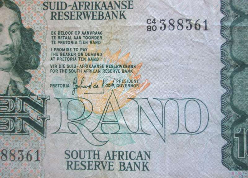 Ten Rand Republic of South Africa Serial Nr C4 80 288361