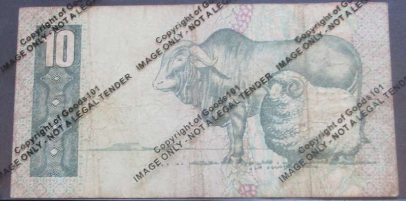 Ten Rand Republic of South Africa Serial Nr C7 36 257606
