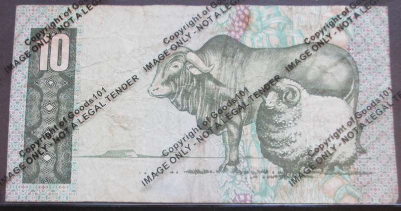 Ten Rand Republic of South Africa Serial Nr DF4812022C