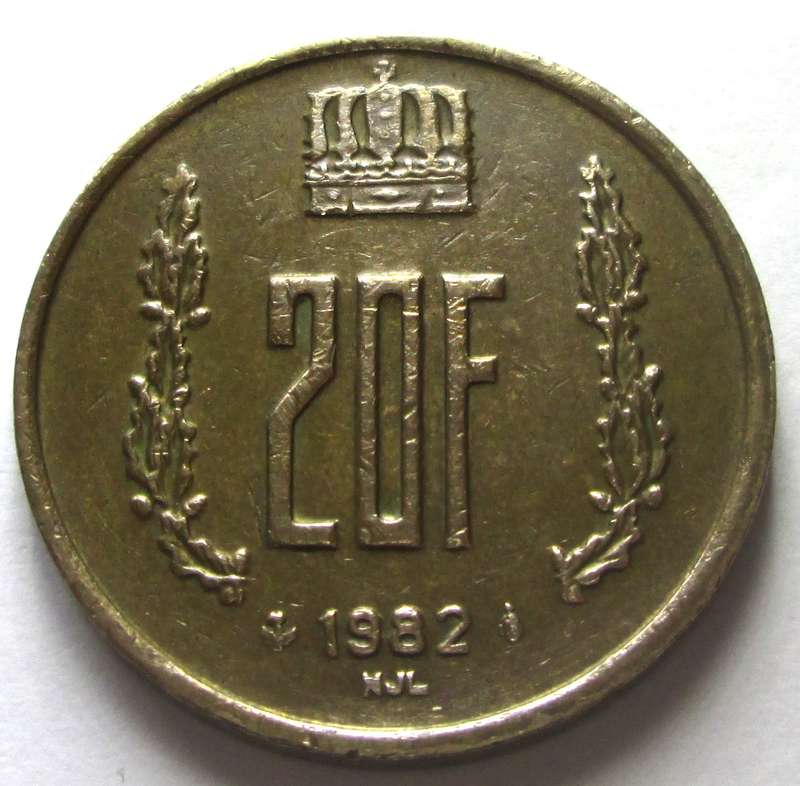 1982 Luxembourg 20 Franc