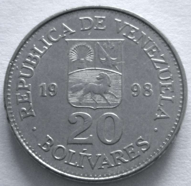 1998 Venezuela 20 Bolivares