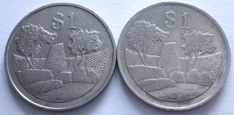 1 Dollar Zimbabwe 1997 + 1980