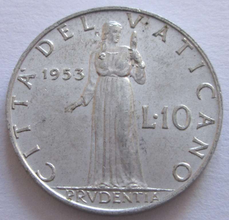 1953 Vatican City 10 Lire