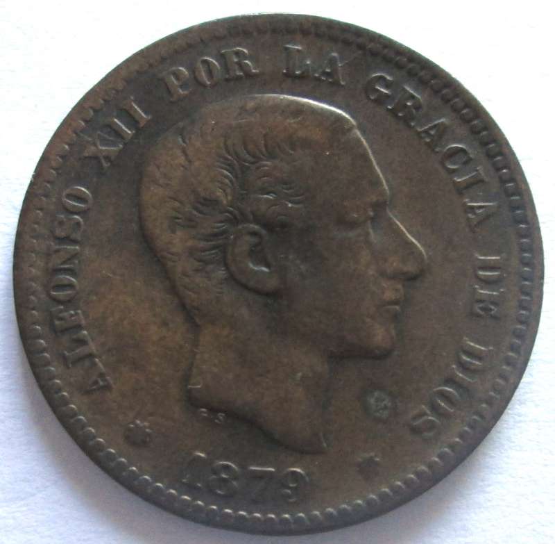 1879 Spain 5 Centimos