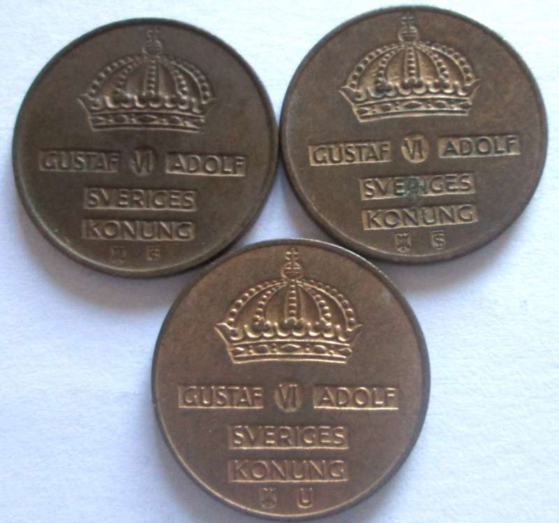 2 Ore Sweden 1955 + 1956 + 1965