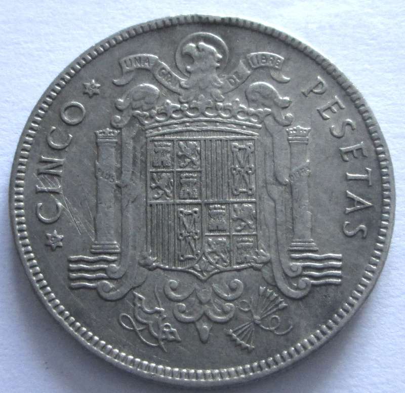 1949 Spain 5 Pesetas