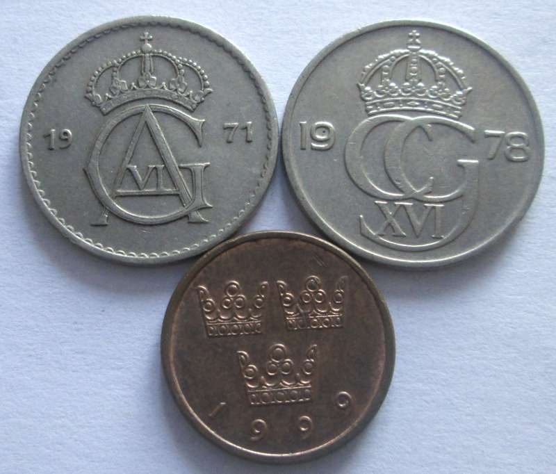 50 Ore Sweden 1971 + 1978 + 1999
