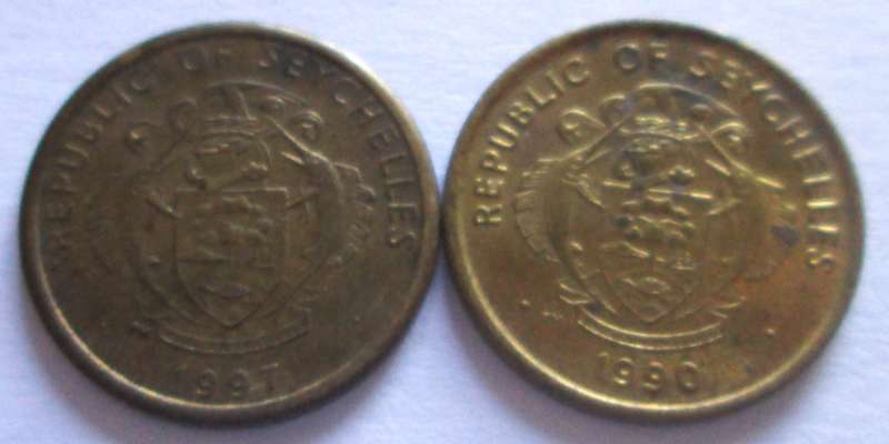 5 Cents Seychelles 1990 + 1997