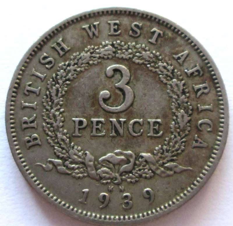 1939 British West Africa 3 Pence