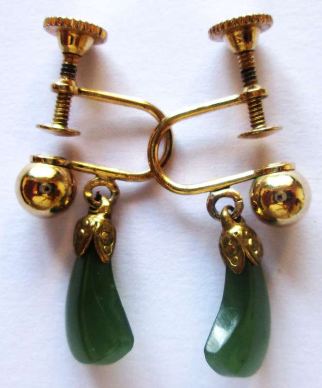 Westland Greenstone Pounamu Drop Earrings New Zealand