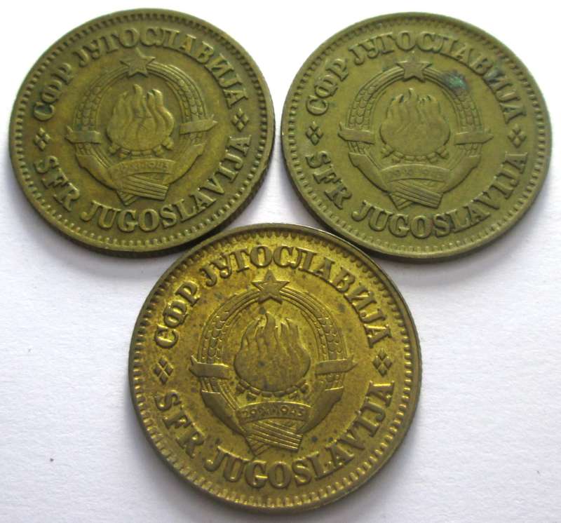 50 Para Yugoslavia 1973 + 1975 + 1978
