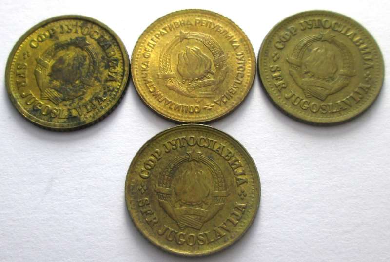5 Para Yugoslavia 1965 + 1976 + 1978