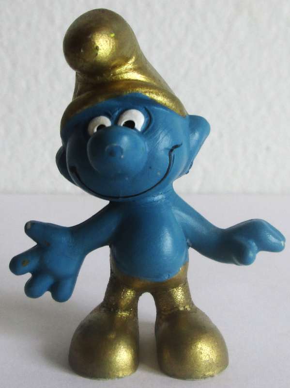 Gold Smurf made in West Germany Peyo