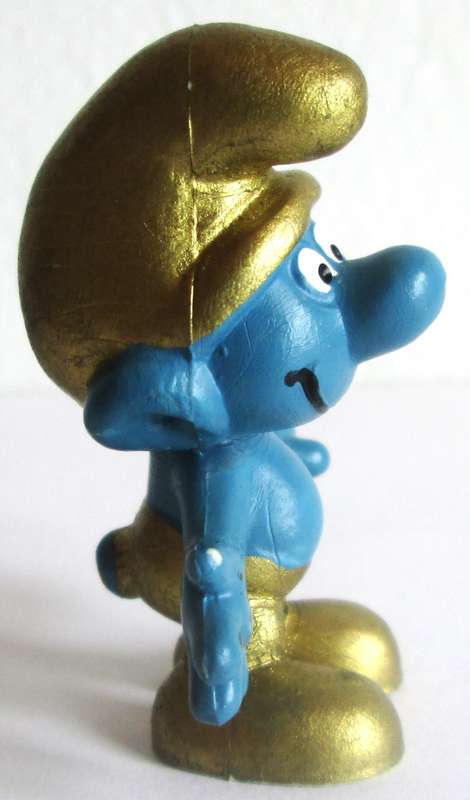 Gold Smurf made in West Germany Peyo