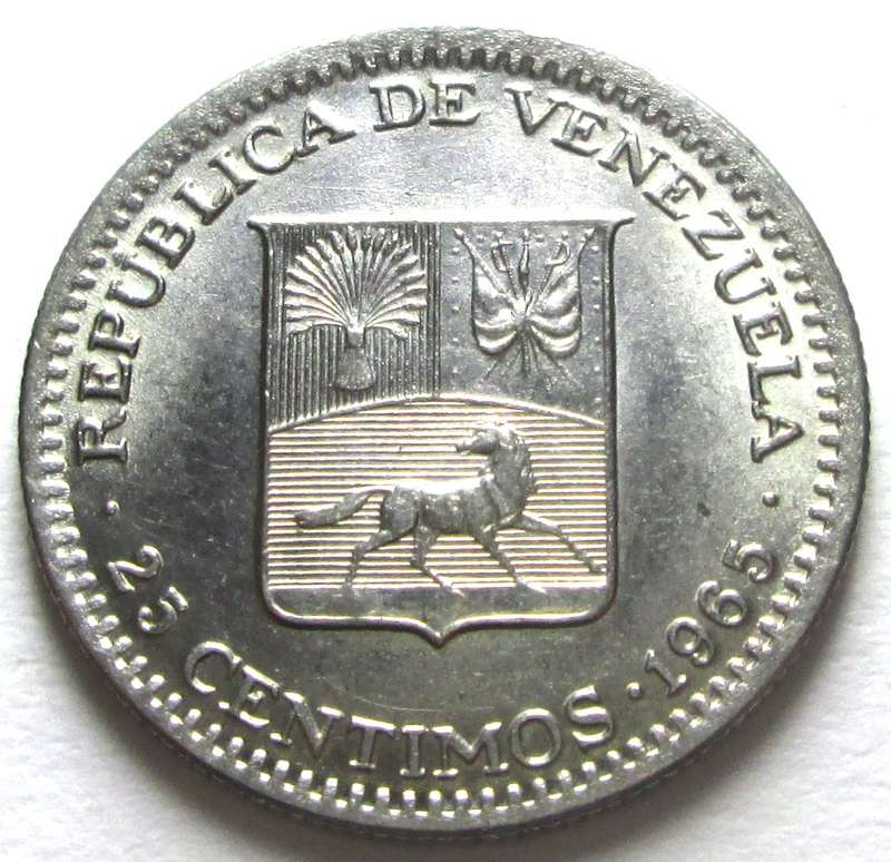 1965 Venezuela 25 Centimos