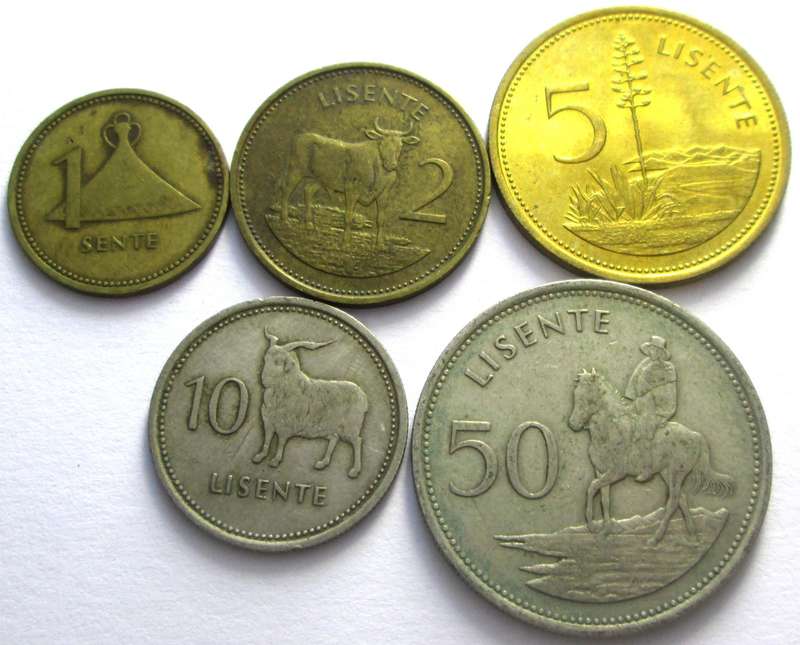1979 Lesotho 1 + 2 + 5 + 10 + 50 Lisente