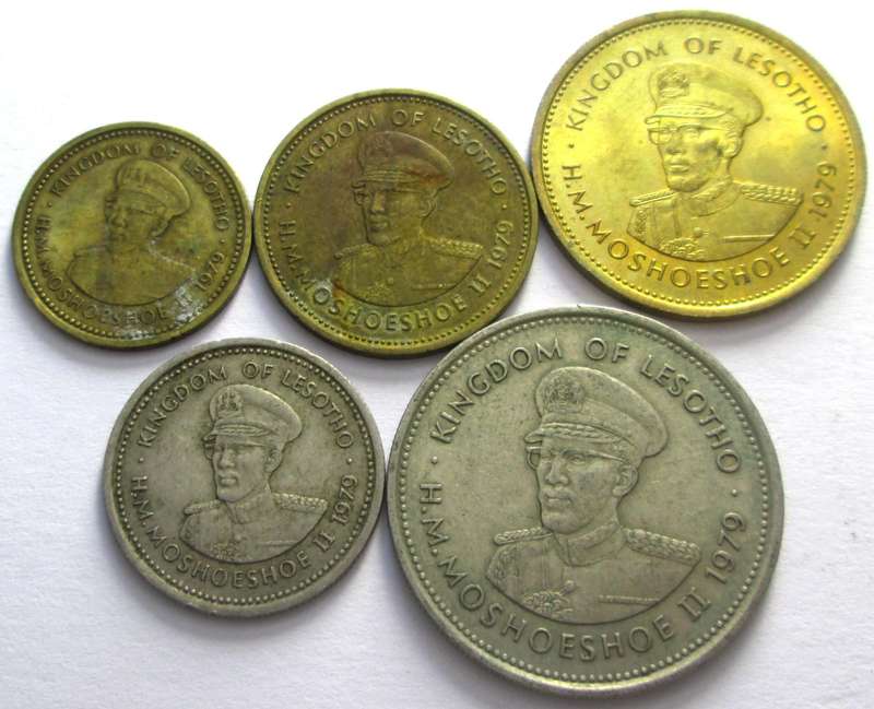 1979 Lesotho 1 + 2 + 5 + 10 + 50 Lisente