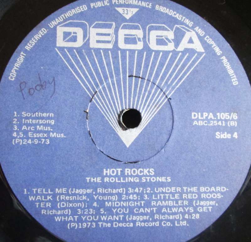The Rolling Stones Hot Rocks DLPL 105/6