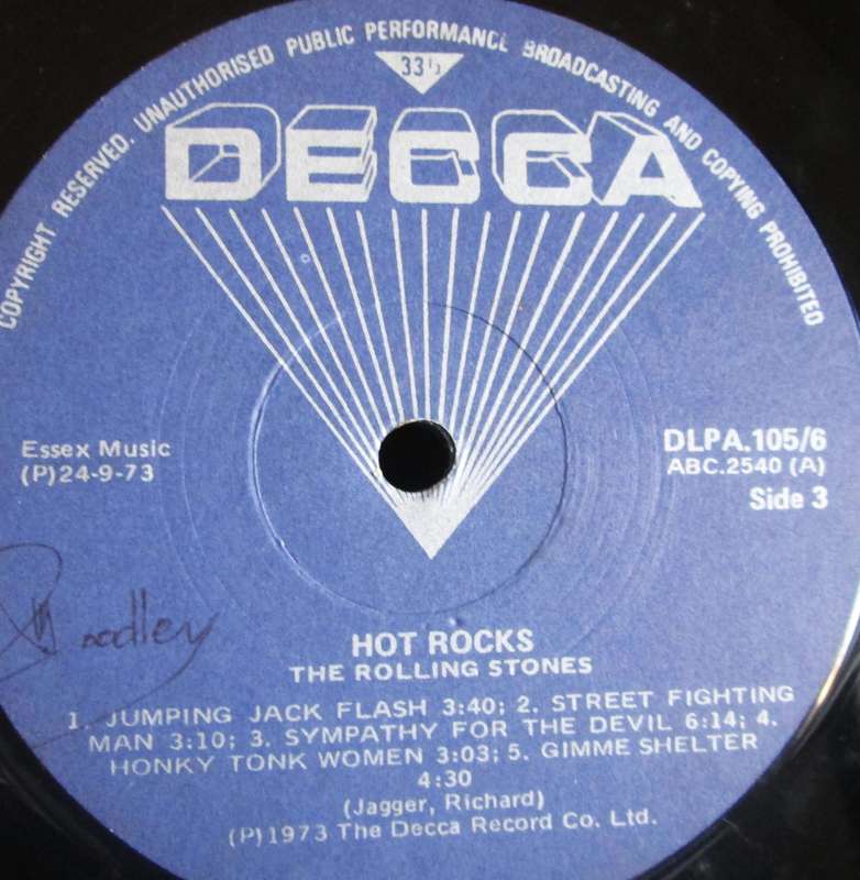 The Rolling Stones Hot Rocks DLPL 105/6