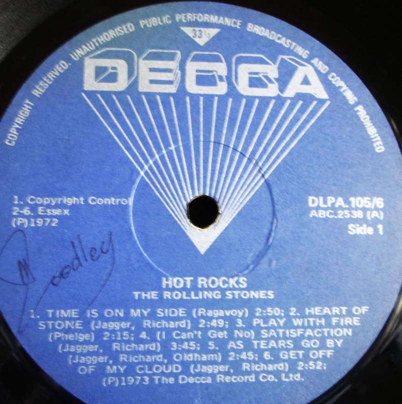 The Rolling Stones Hot Rocks DLPL 105/6